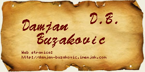 Damjan Buzaković vizit kartica
